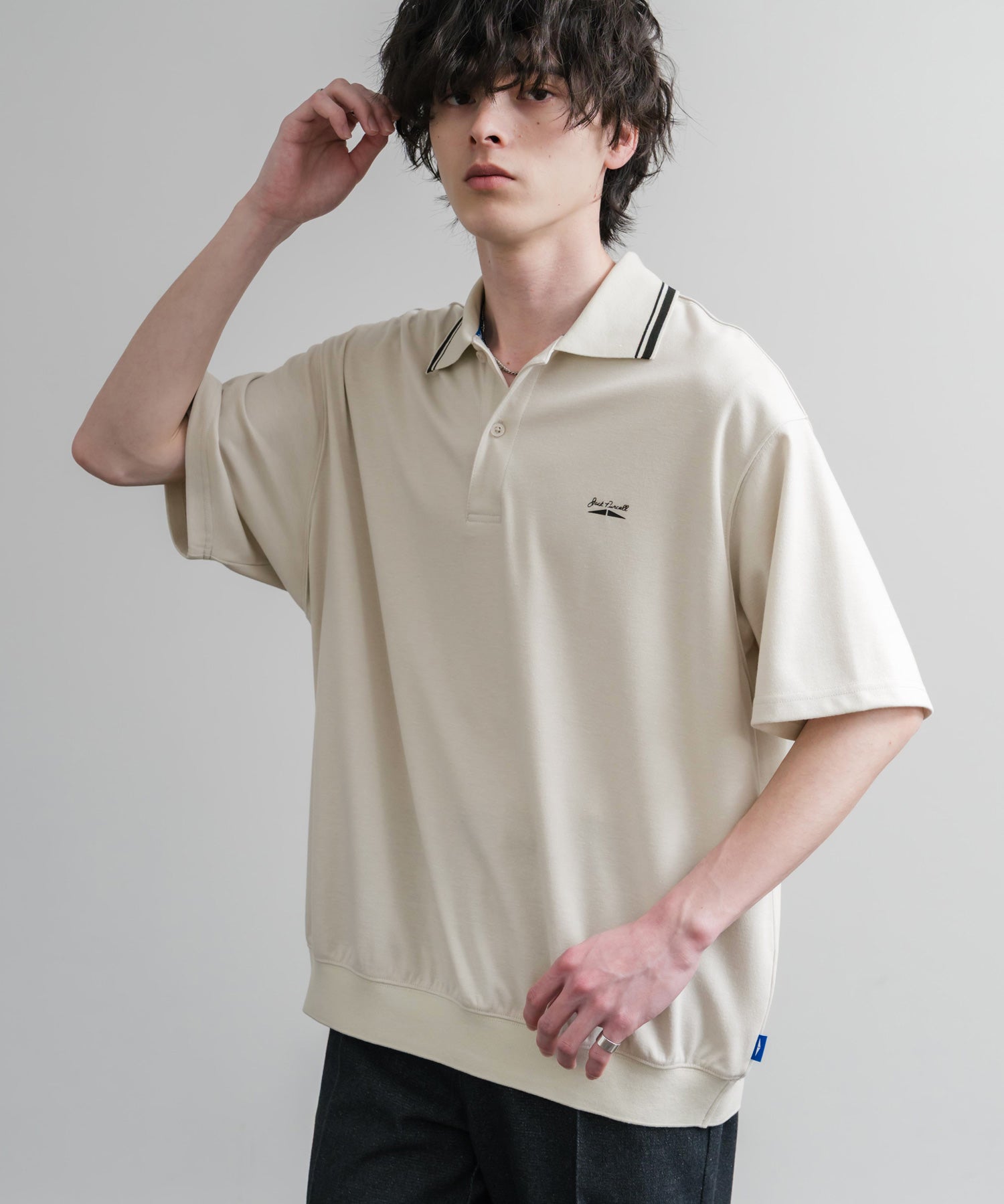 CONVERSE コンバース JACK PURCELL ジャックパーセル オーバーサイズバックメッシュジャージー半袖ポロシャツ 15870