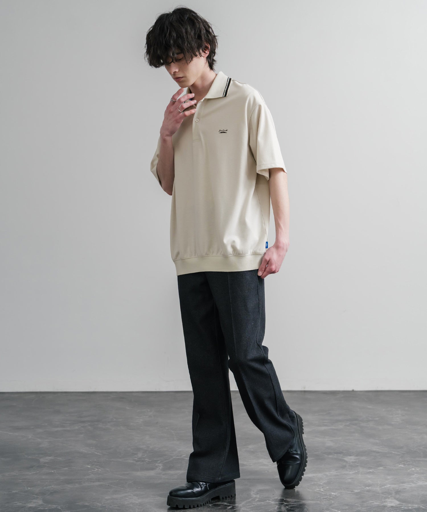 CONVERSE コンバース JACK PURCELL ジャックパーセル オーバーサイズバックメッシュジャージー半袖ポロシャツ 15870