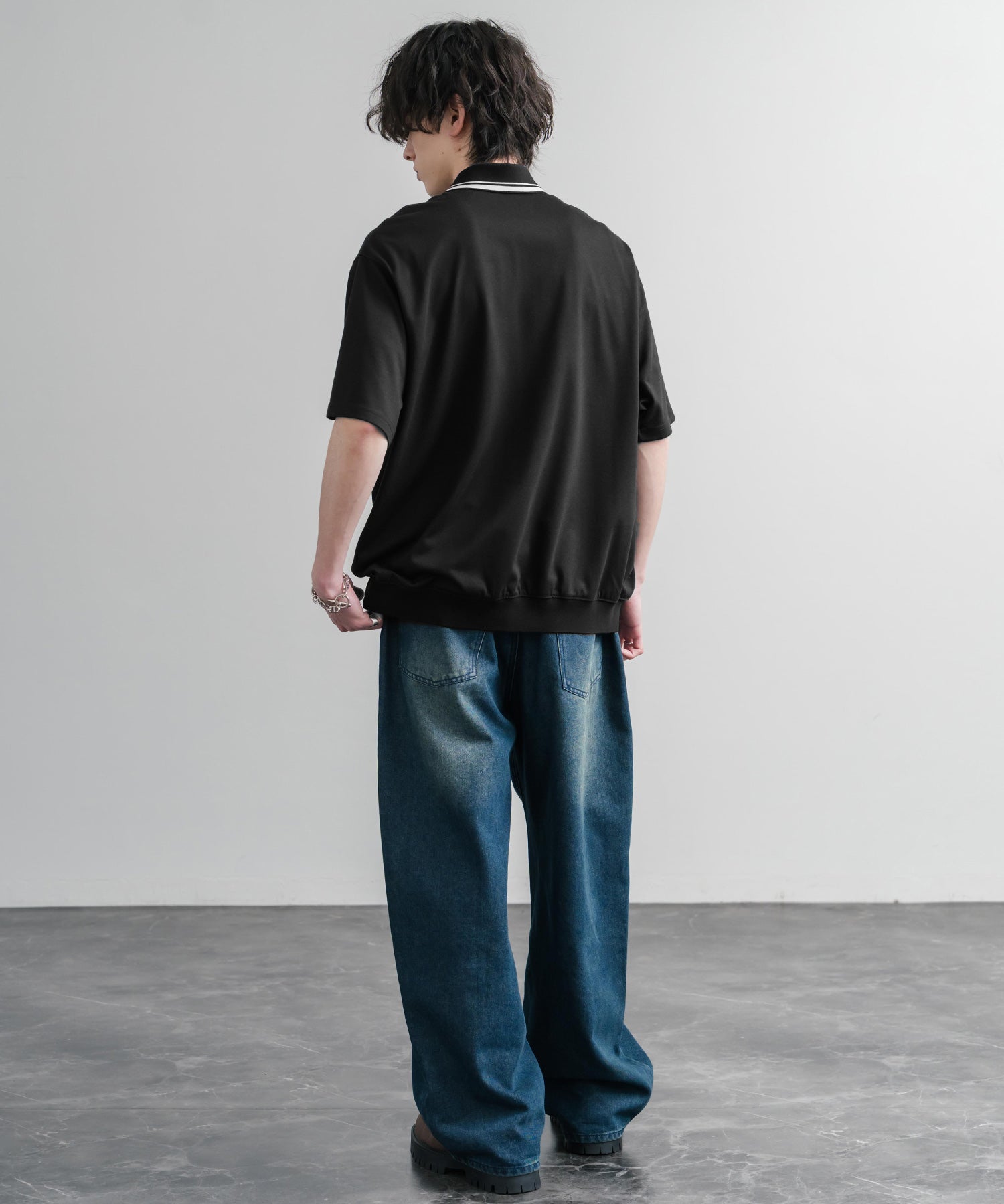 CONVERSE コンバース JACK PURCELL ジャックパーセル オーバーサイズバックメッシュジャージー半袖ポロシャツ 15870