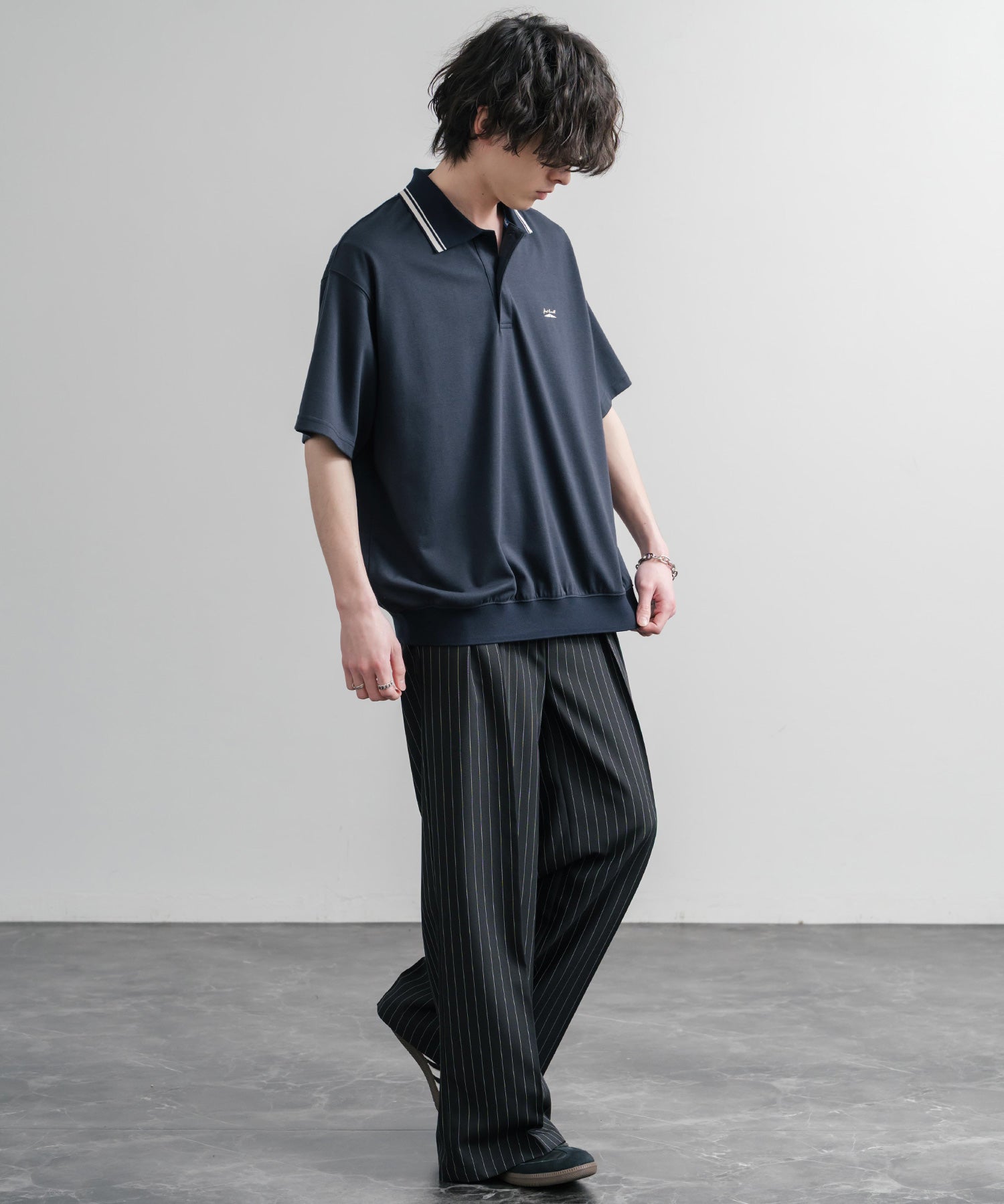 CONVERSE コンバース JACK PURCELL ジャックパーセル オーバーサイズバックメッシュジャージー半袖ポロシャツ 15870