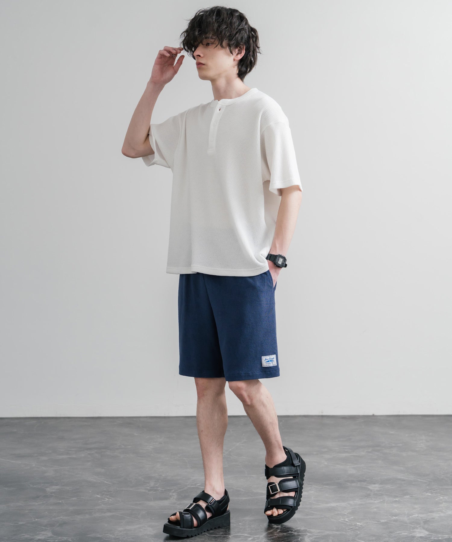 CONVERSE コンバース JACK PURCELL ジャックパーセル パイルハーフパンツ/イージーワイドショートパンツ 15871