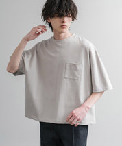Upscape Audience 日本製/国産VORTEX 8オンスMVS天竺グラスポケット付きハーフスリーブクロップドTシャツ AUD6654 15873