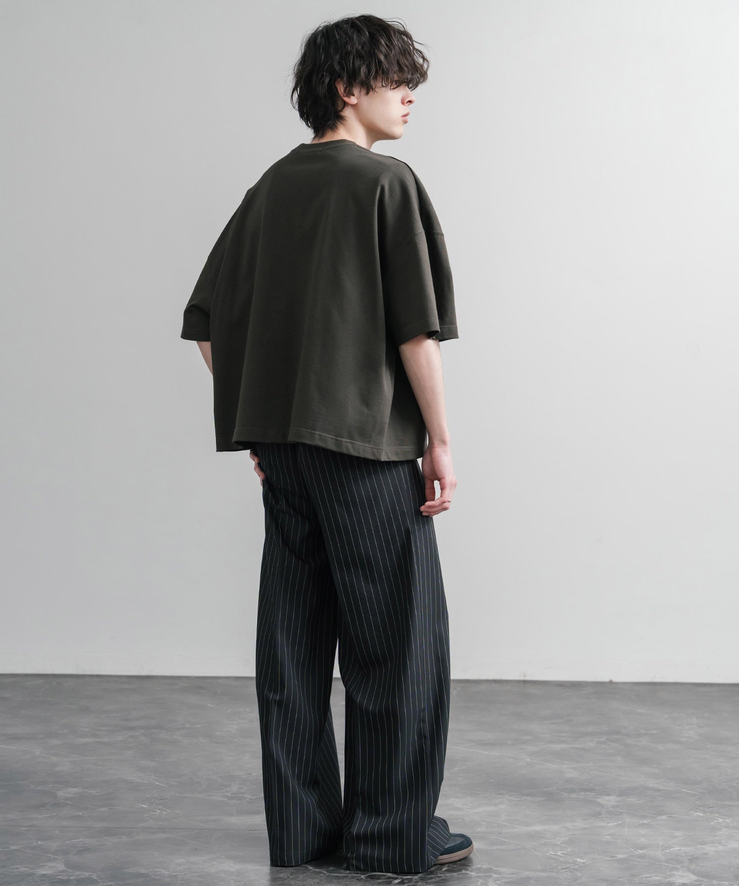 Upscape Audience 日本製/国産VORTEX 8オンスMVS天竺グラスポケット付きハーフスリーブクロップドTシャツ AUD6654 15873