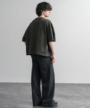 Upscape Audience 日本製/国産VORTEX 8オンスMVS天竺グラスポケット付きハーフスリーブクロップドTシャツ AUD6654 15873