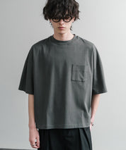 Upscape Audience 日本製/国産VORTEX 8オンスMVS天竺グラスポケット付きハーフスリーブクロップドTシャツ AUD6654 15873