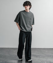 Upscape Audience 日本製/国産VORTEX 8オンスMVS天竺グラスポケット付きハーフスリーブクロップドTシャツ AUD6654 15873