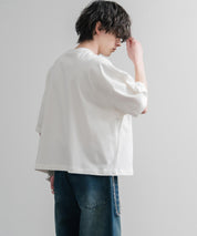 Upscape Audience 日本製/国産VORTEX 8オンスMVS天竺グラスポケット付きハーフスリーブクロップドTシャツ AUD6654 15873