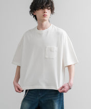 Upscape Audience 日本製/国産VORTEX 8オンスMVS天竺グラスポケット付きハーフスリーブクロップドTシャツ AUD6654 15873