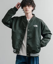 THE NORTH FACE ザ・ノースフェイス M'S BRETON JACKET ワンポイントロゴ刺繍スタジャン/ナイロンジャケット 15886