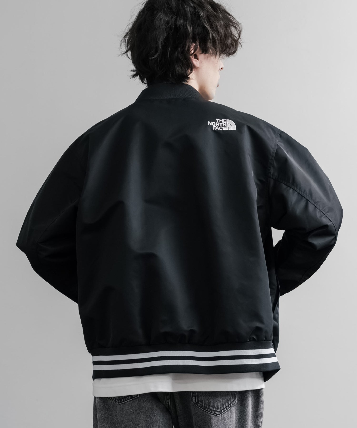 THE NORTH FACE ザ・ノースフェイス M'S BRETON JACKET ワンポイントロゴ刺繍スタジャン/ナイロンジャケット 15886