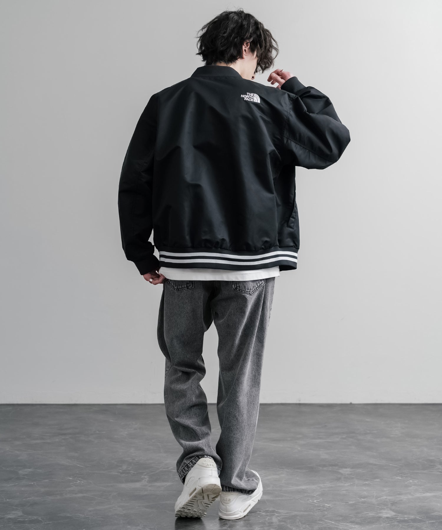 THE NORTH FACE ザ・ノースフェイス M'S BRETON JACKET ワンポイントロゴ刺繍スタジャン/ナイロンジャケット 15886