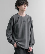 THE NORTH FACE ザ・ノースフェイス M'S SERRA L/S R/TEE ワンポイントロゴ刺繍ワッフル長袖Tシャツ 15889