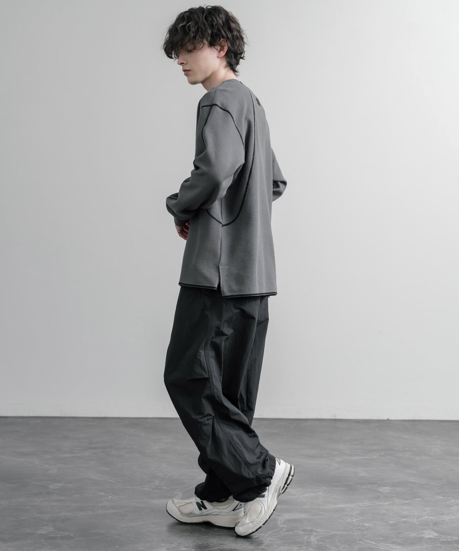 THE NORTH FACE ザ・ノースフェイス M'S SERRA L/S R/TEE ワンポイントロゴ刺繍ワッフル長袖Tシャツ 15889