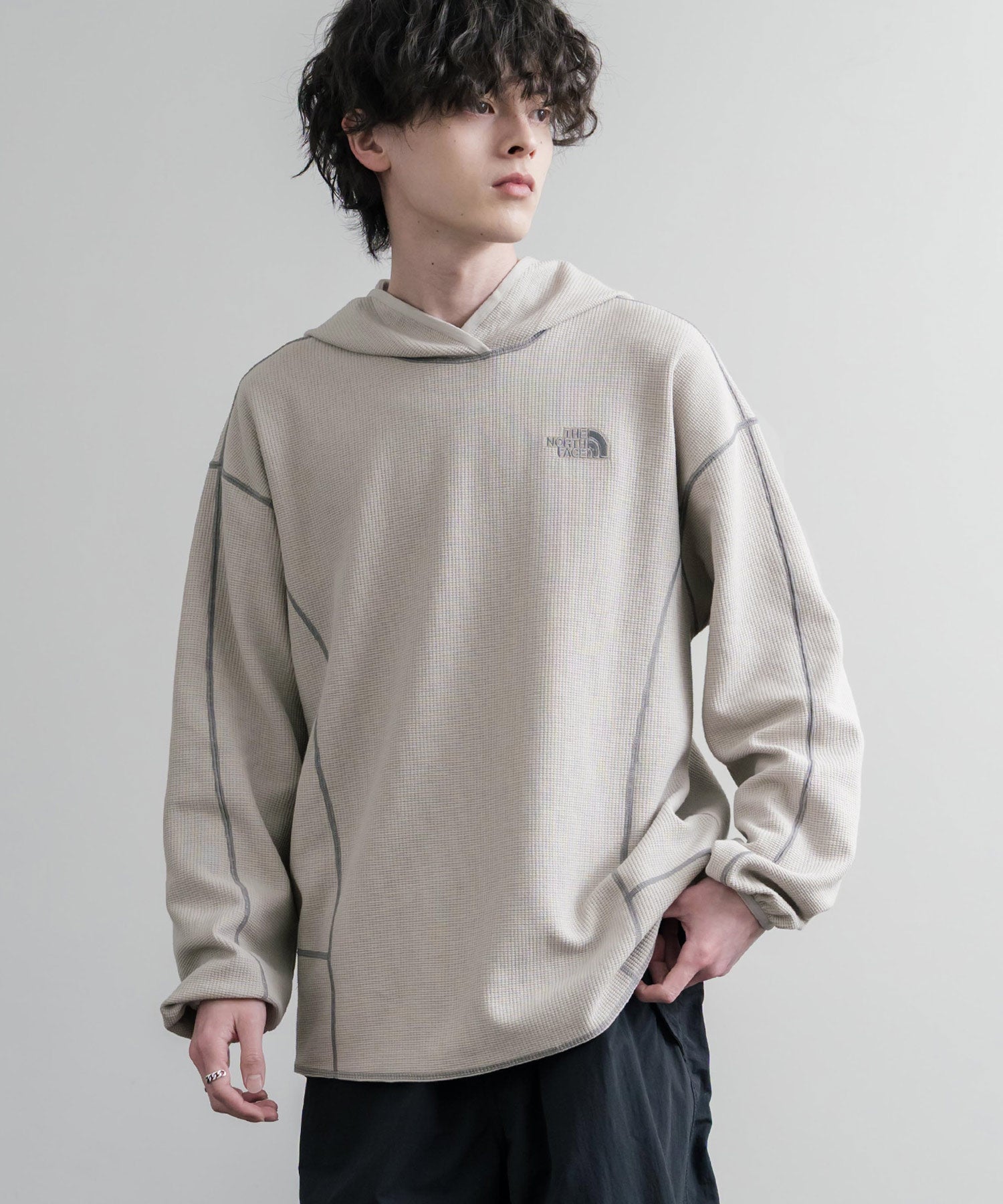 S HOODIE ワッフルプルオーバーパーカー 15890