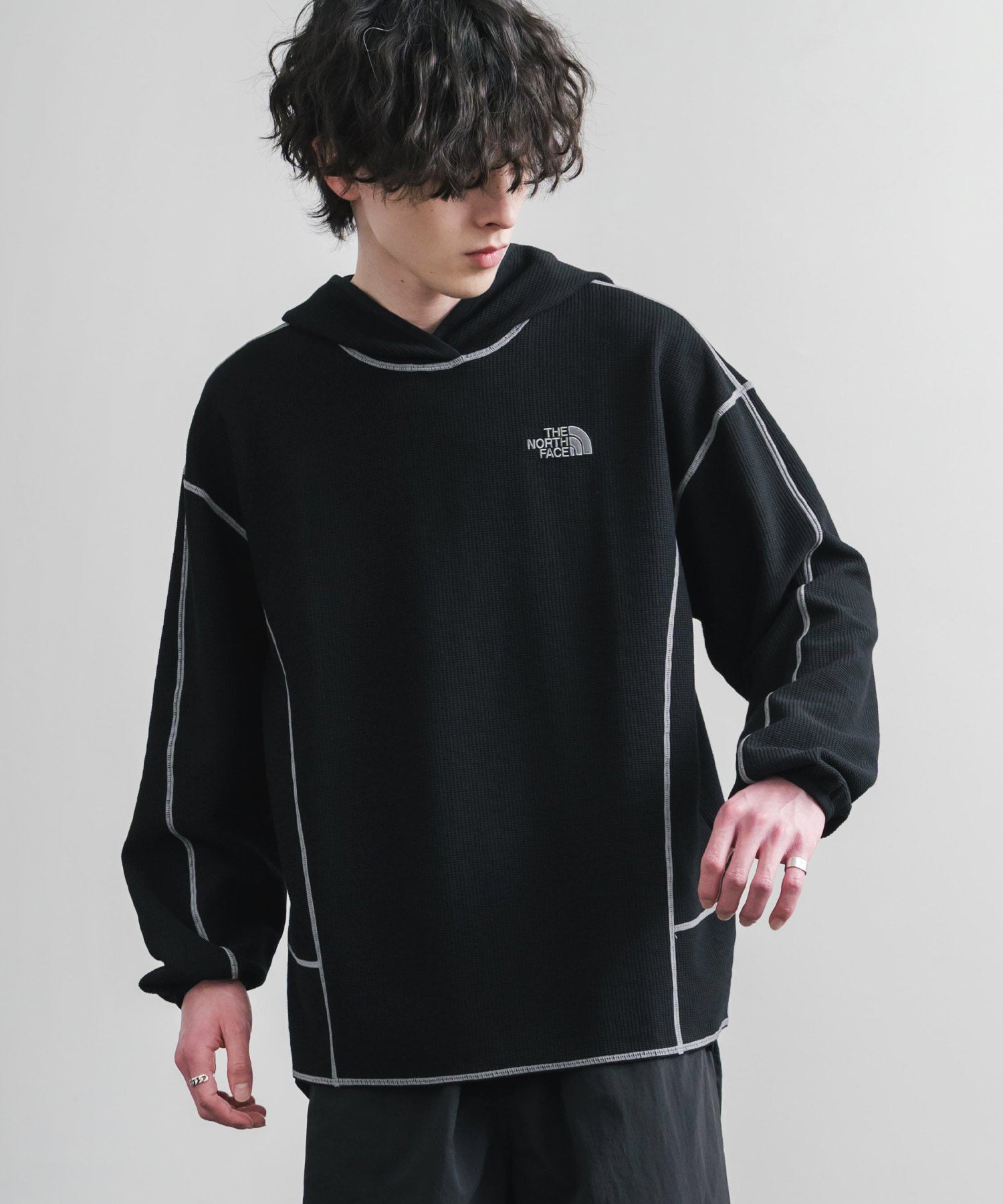 THE NORTH FACE ザ・ノースフェイス M'S SERRA L/S HOODIE ワッフル