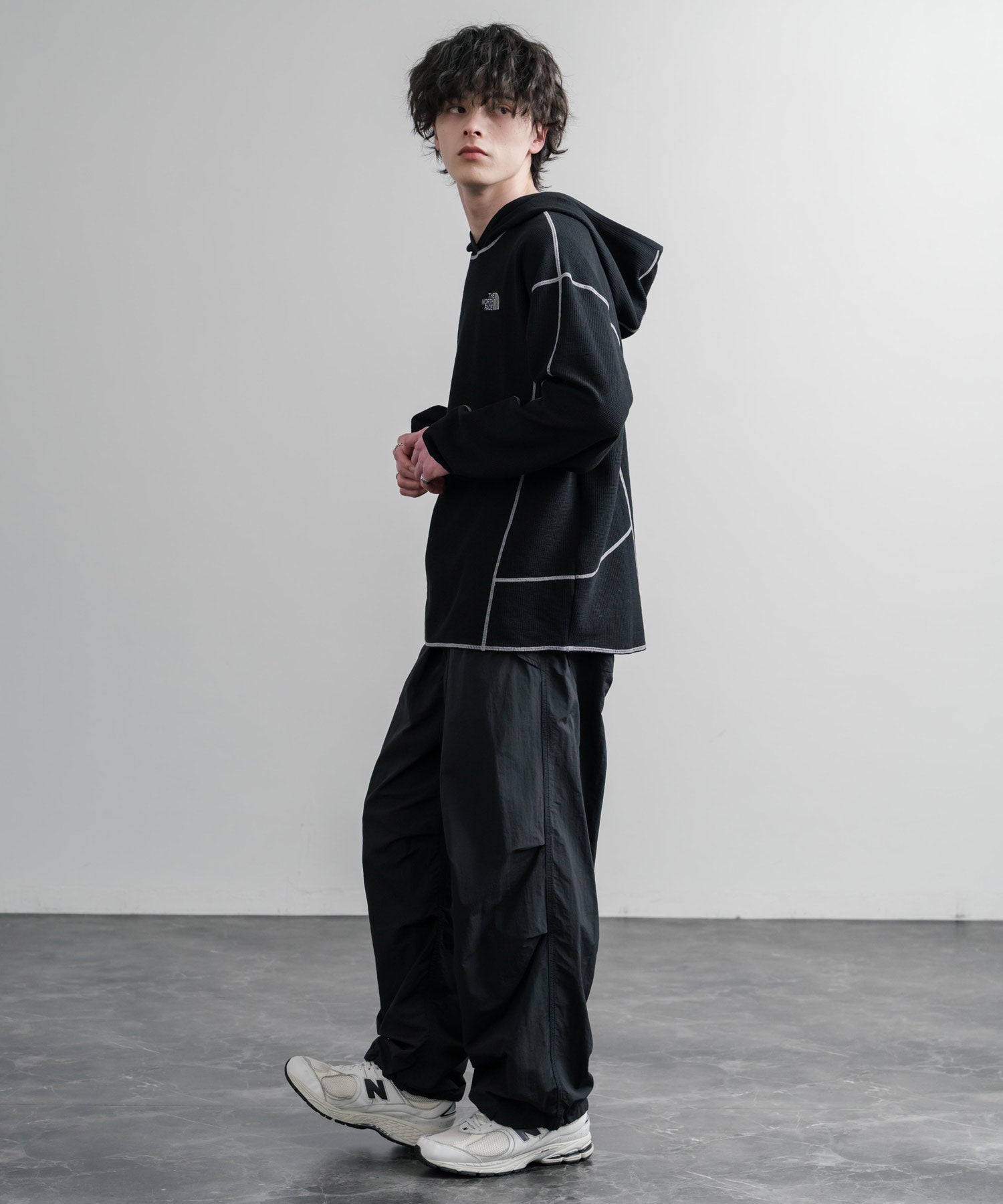 THE NORTH FACE ザ・ノースフェイス M'S SERRA L/S HOODIE ワッフルプルオーバーパーカー 15890