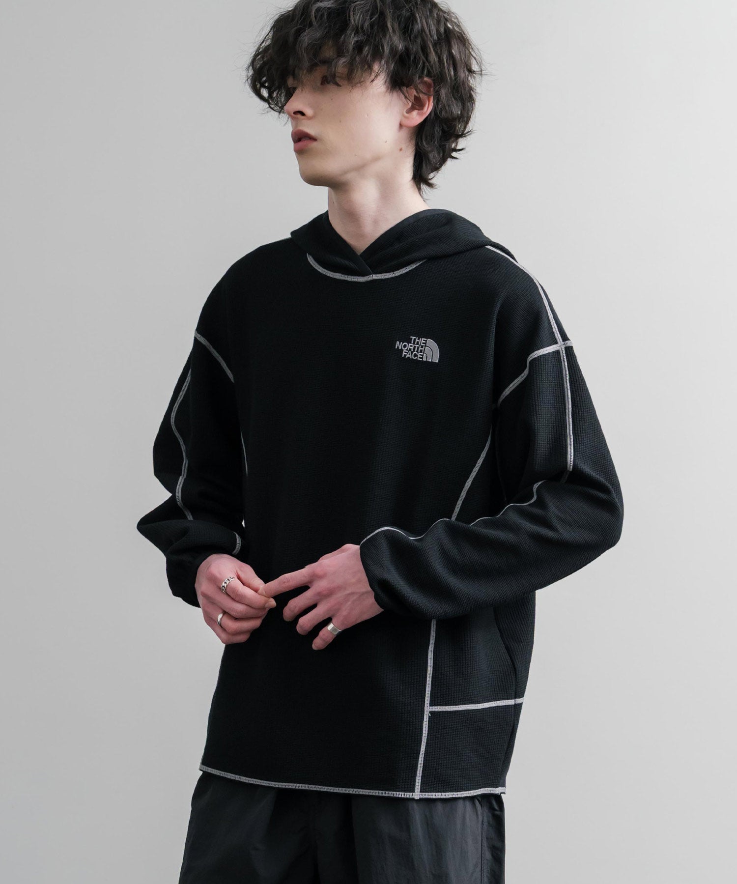 THE NORTH FACE ザ・ノースフェイス M'S SERRA L/S HOODIE ワッフルプルオーバーパーカー 15890