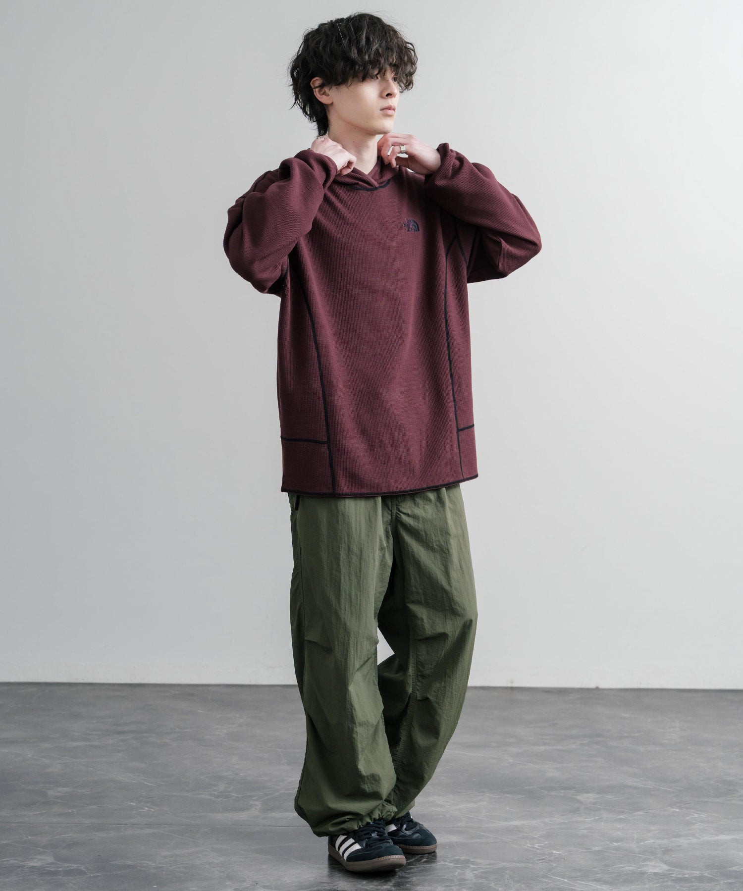 THE NORTH FACE ザ・ノースフェイス M'S SERRA L/S HOODIE ワッフルプルオーバーパーカー 15890