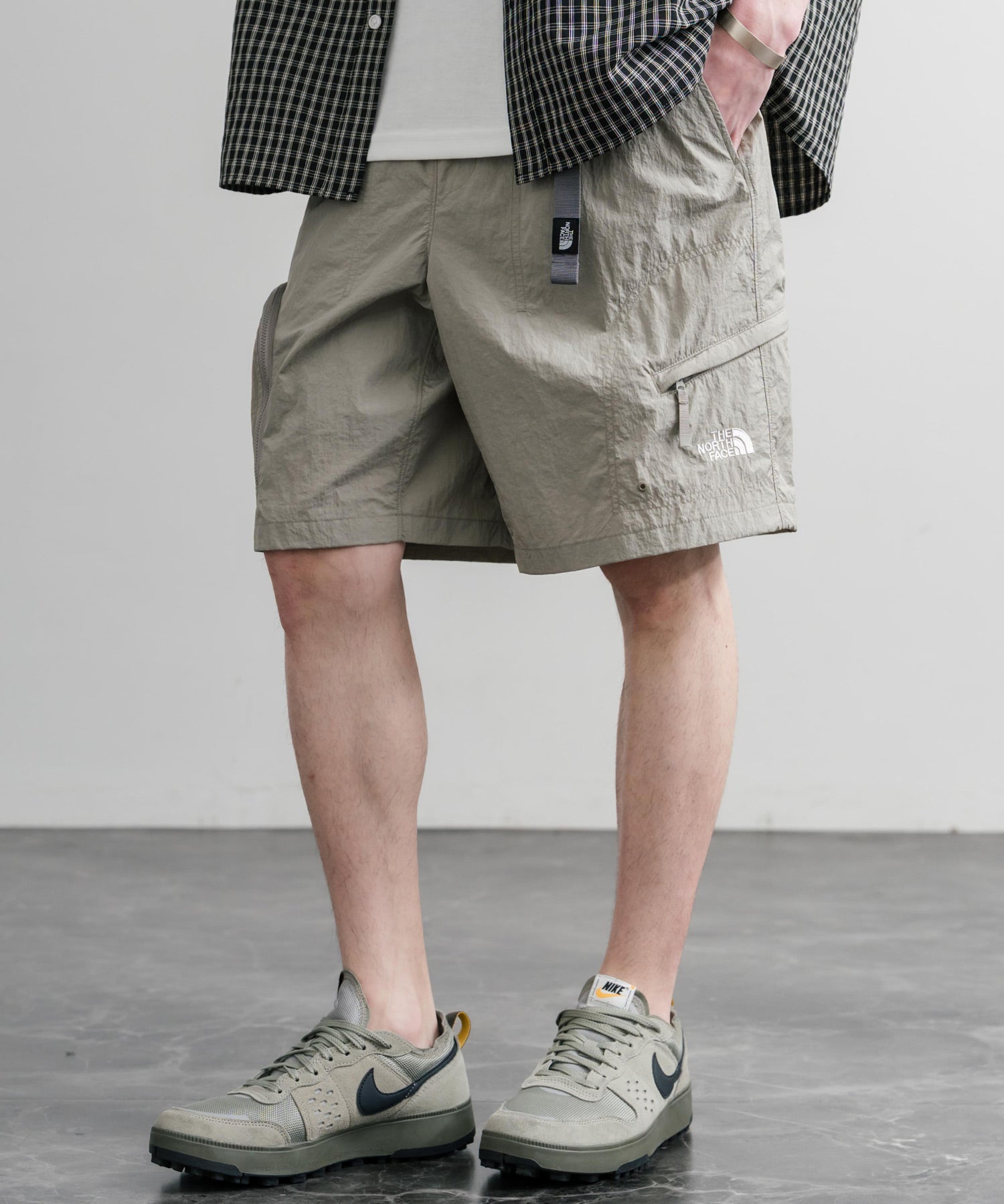 THE NORTH FACE WORKWAY SHORTS 接触冷感ロゴ刺繍ショートワイドパンツ 15892