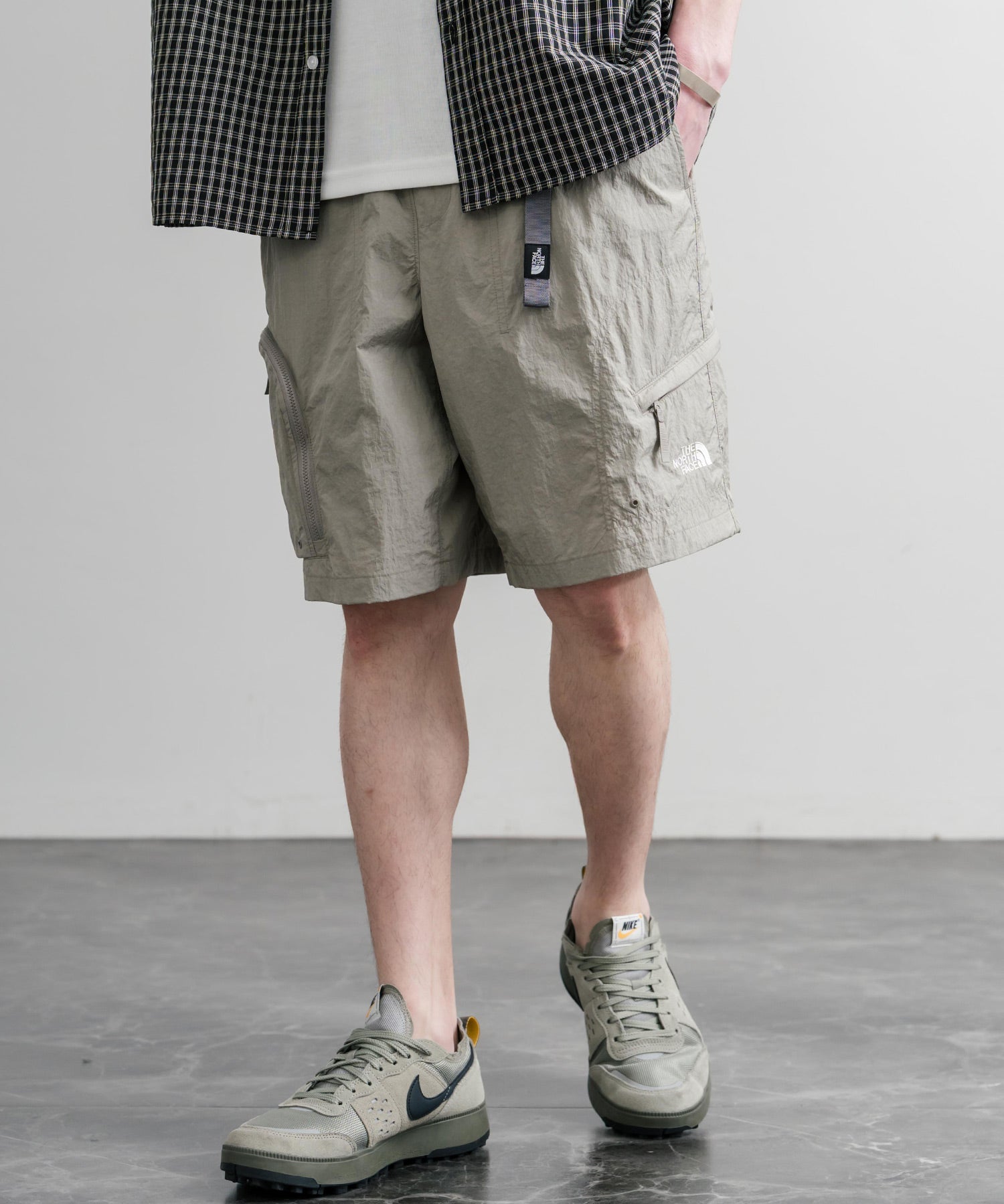 THE NORTH FACE WORKWAY SHORTS 接触冷感ロゴ刺繍ショートワイドパンツ 15892