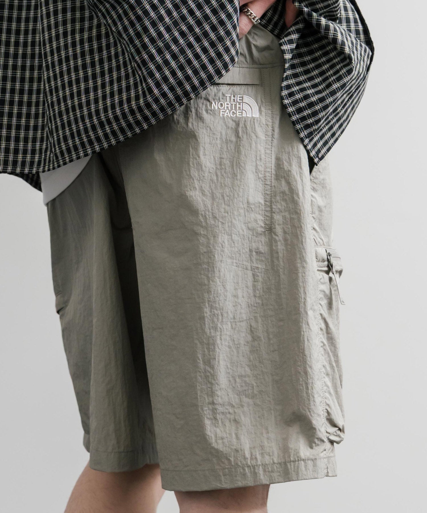 THE NORTH FACE WORKWAY SHORTS 接触冷感ロゴ刺繍ショートワイドパンツ 15892