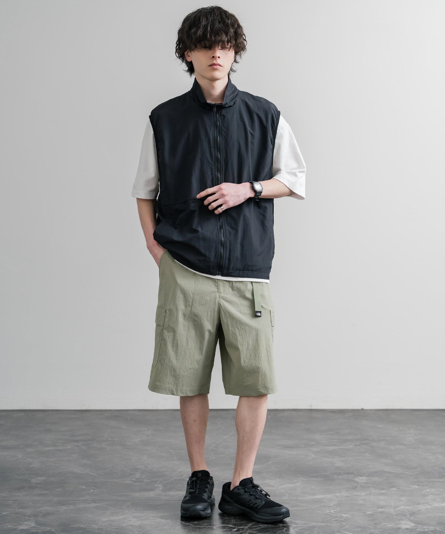 THE NORTH FACE COVE SHORTS ロゴ刺繍ショートワイドパンツ 15893