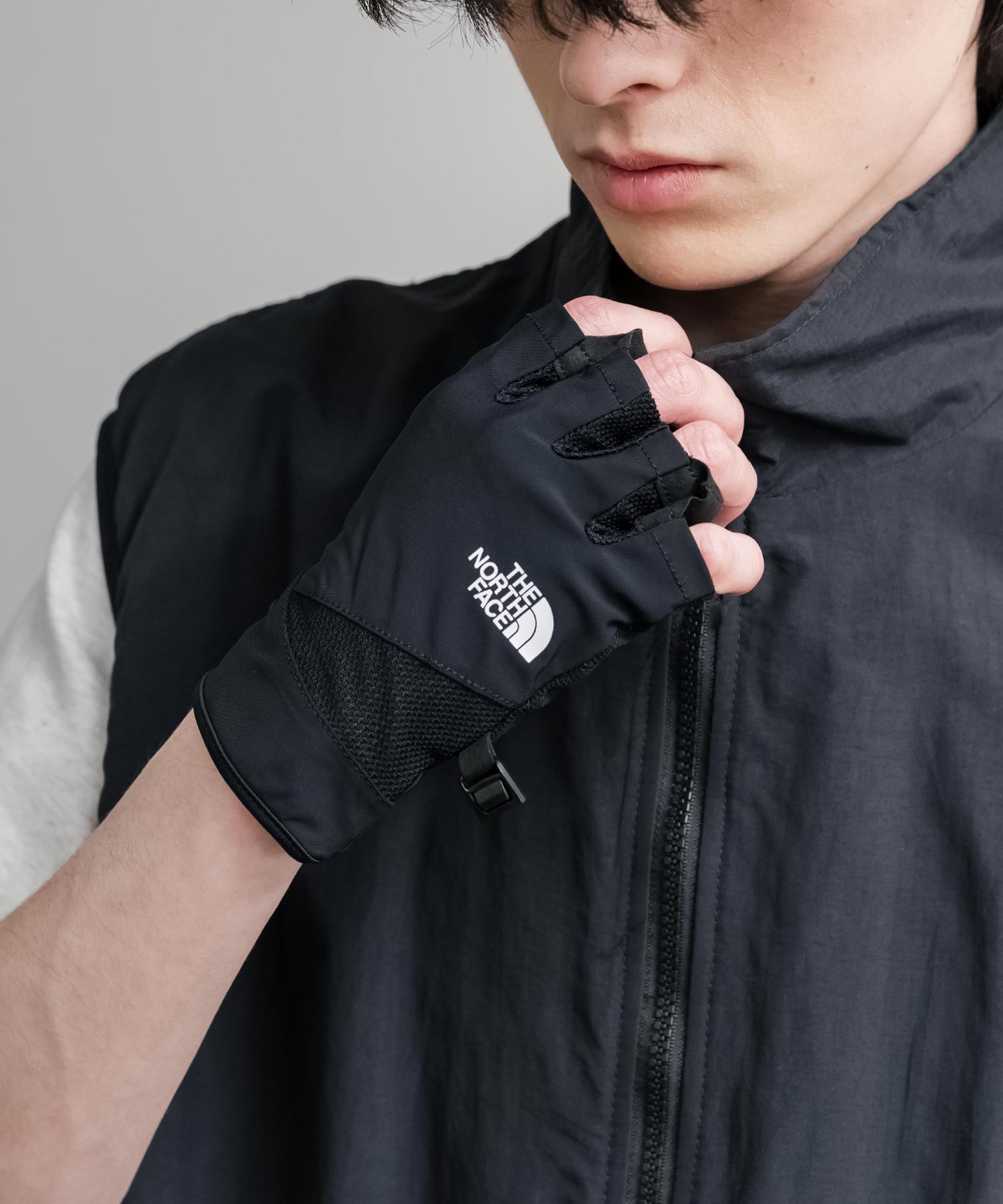 THE NORTH FACE ザ・ノースフェイス COOL LIGHT HALF GLOVE スマホ対応