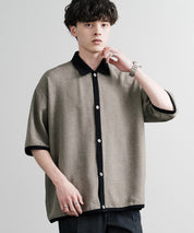 Upscape Audience アップスケープオーディエンス 日本製 国産 Naturemierリネンライクメランジツイルポロカーディガン AUD7321 15897