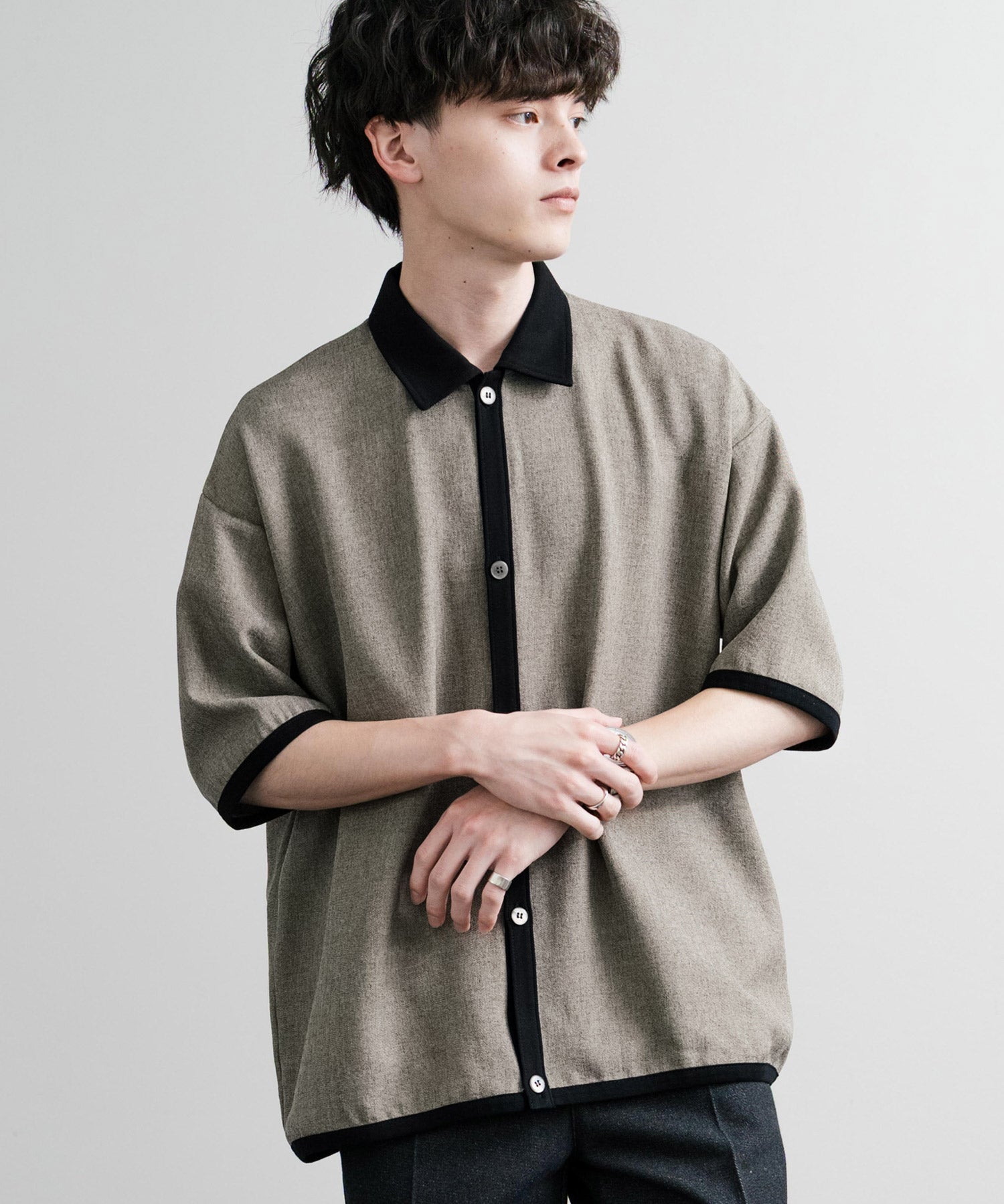 Upscape Audience アップスケープオーディエンス 日本製 国産 Naturemierリネンライクメランジツイルポロカーディガン AUD7321 15897