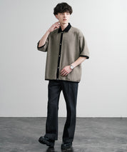 Upscape Audience アップスケープオーディエンス 日本製 国産 Naturemierリネンライクメランジツイルポロカーディガン AUD7321 15897