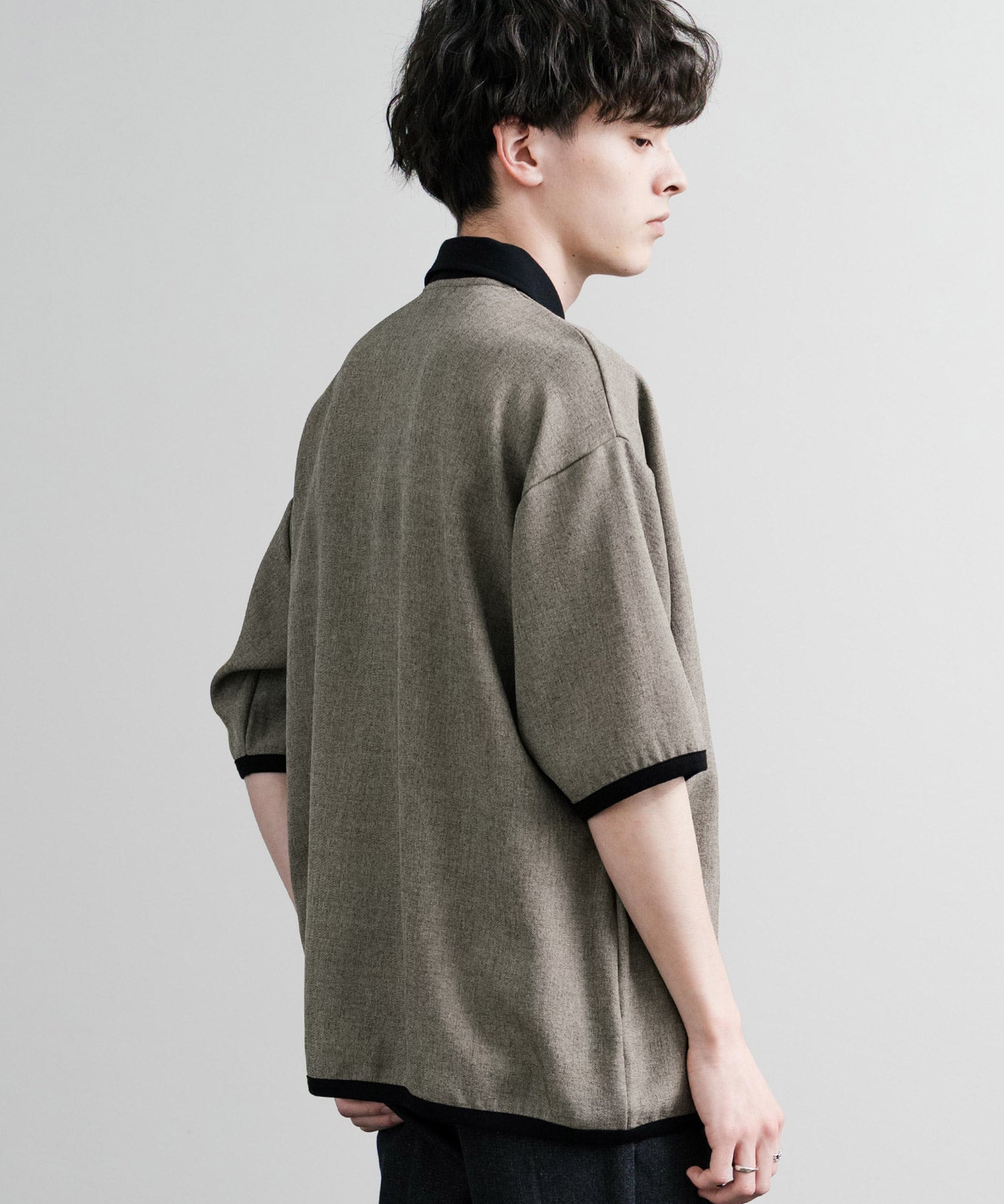 Upscape Audience アップスケープオーディエンス 日本製 国産 Naturemierリネンライクメランジツイルポロカーディガン AUD7321 15897