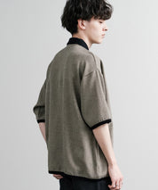 Upscape Audience アップスケープオーディエンス 日本製 国産 Naturemierリネンライクメランジツイルポロカーディガン AUD7321 15897