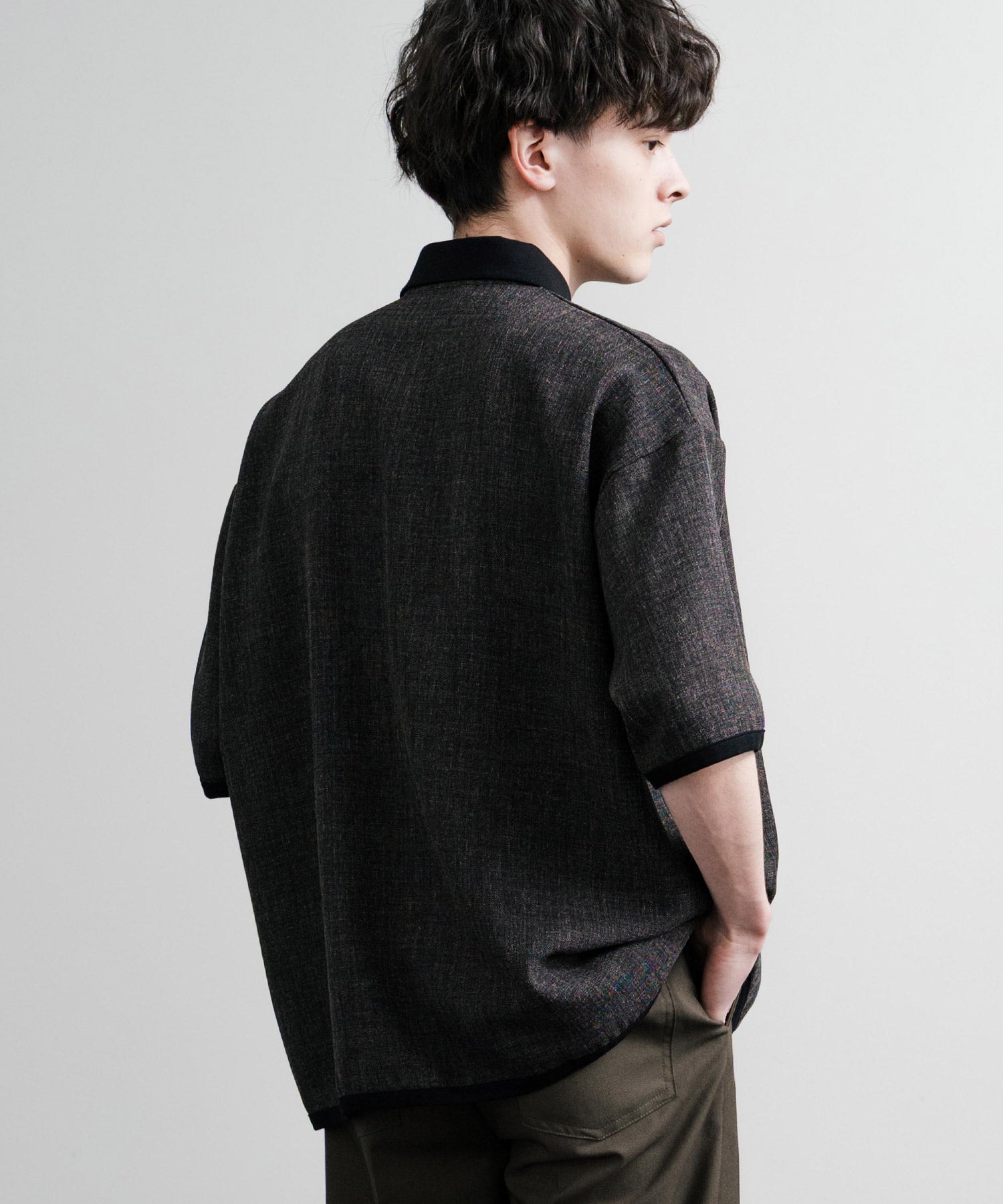 Upscape Audience アップスケープオーディエンス 日本製 国産 Naturemierリネンライクメランジツイルポロカーディガン AUD7321 15897