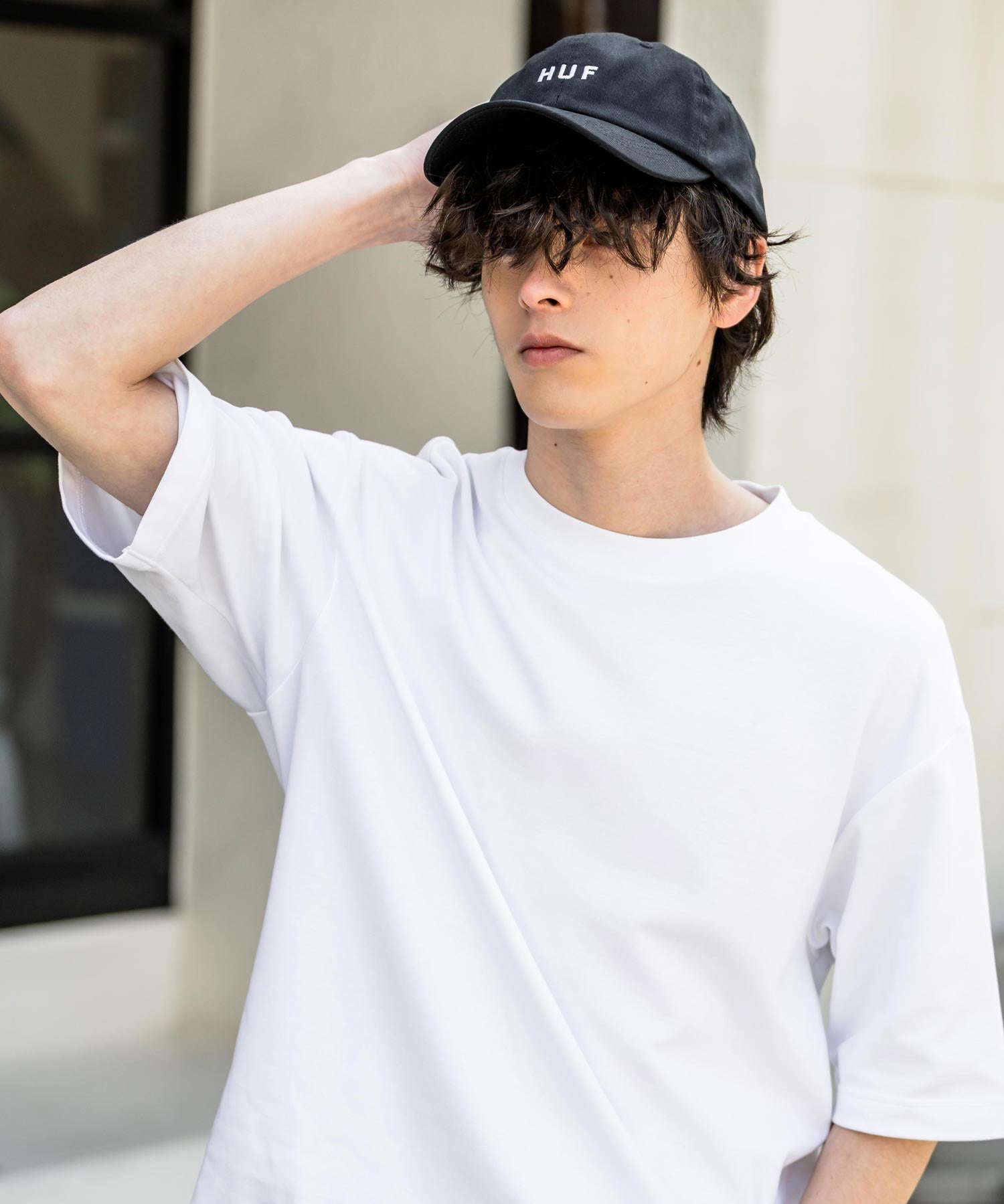 HUF ハフ HUF SET OG CV 6 PANEL HAT ワンポイントロゴ刺繍6パネルカーブベースボールキャップ 15898