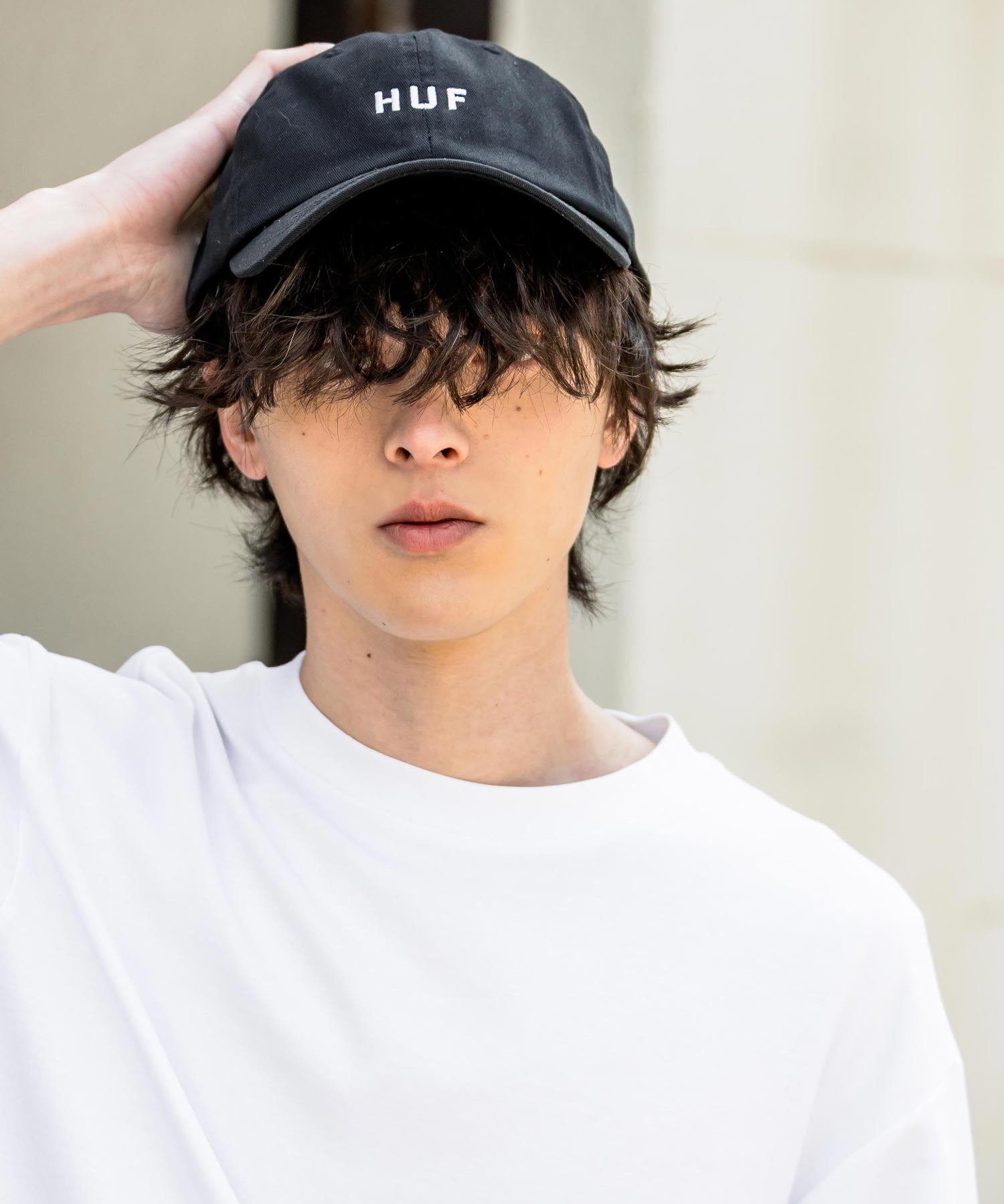 HUF ハフ HUF SET OG CV 6 PANEL HAT ワンポイントロゴ刺繍6パネルカーブベースボールキャップ 15898