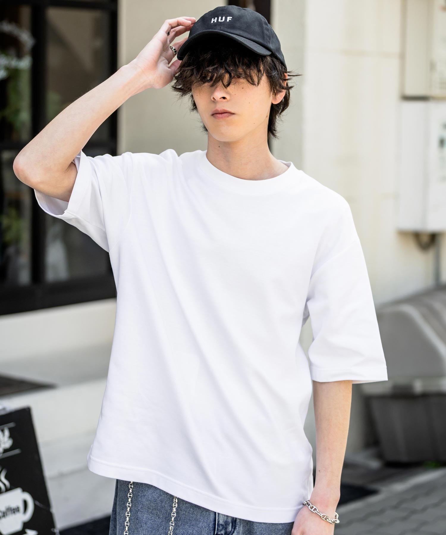 HUF ハフ HUF SET OG CV 6 PANEL HAT ワンポイントロゴ刺繍6パネルカーブベースボールキャップ 15898