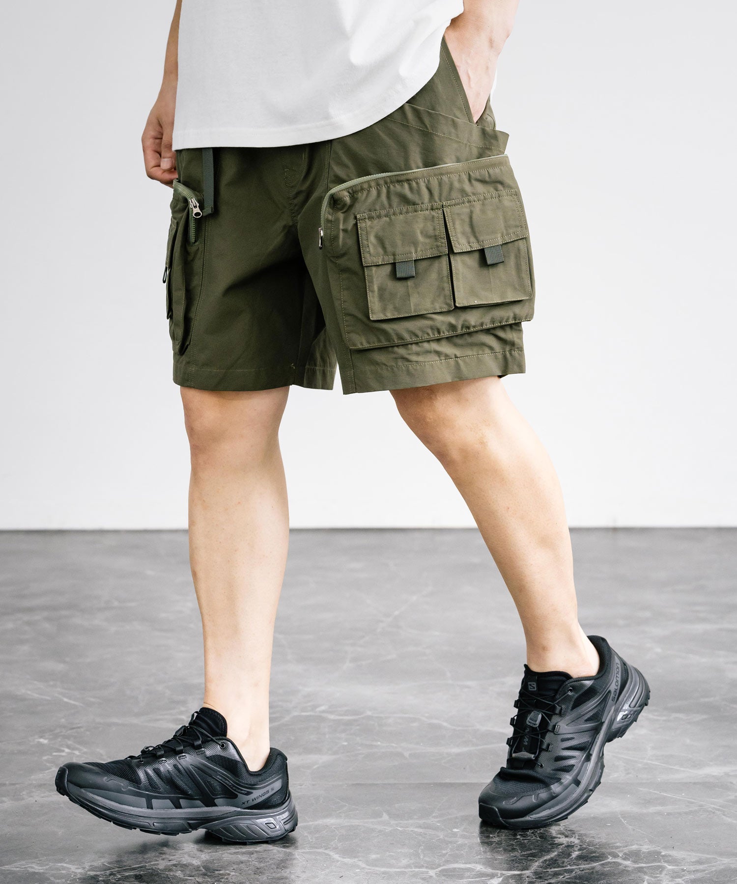 40クロス ストレージツールポケットワイドカーゴショートパンツ AUD3671 15905