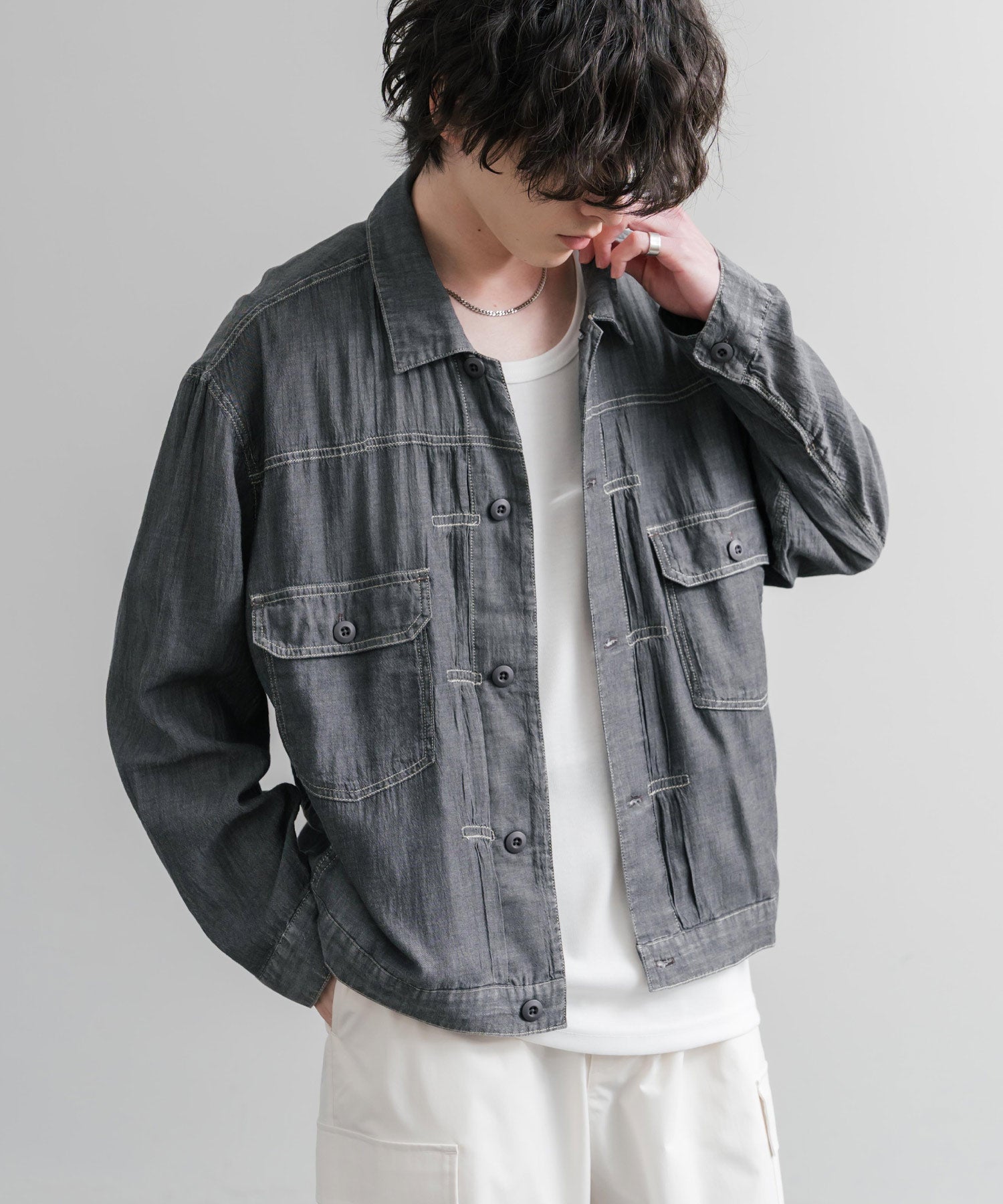 KRIFF MAYER オーバーサイズエアーライトデニムジャケット 2545101 15906