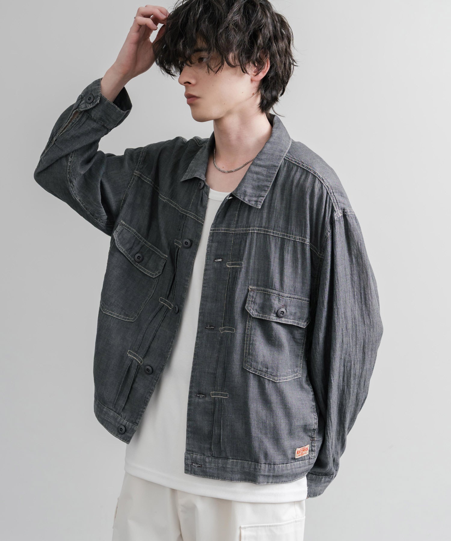 imago さま 【HARVESTY 】オーバーサイズ　デニムジャケット　美品 KRIFF MAYER オーバーサイズエアーライトデニムジャケット 2545101