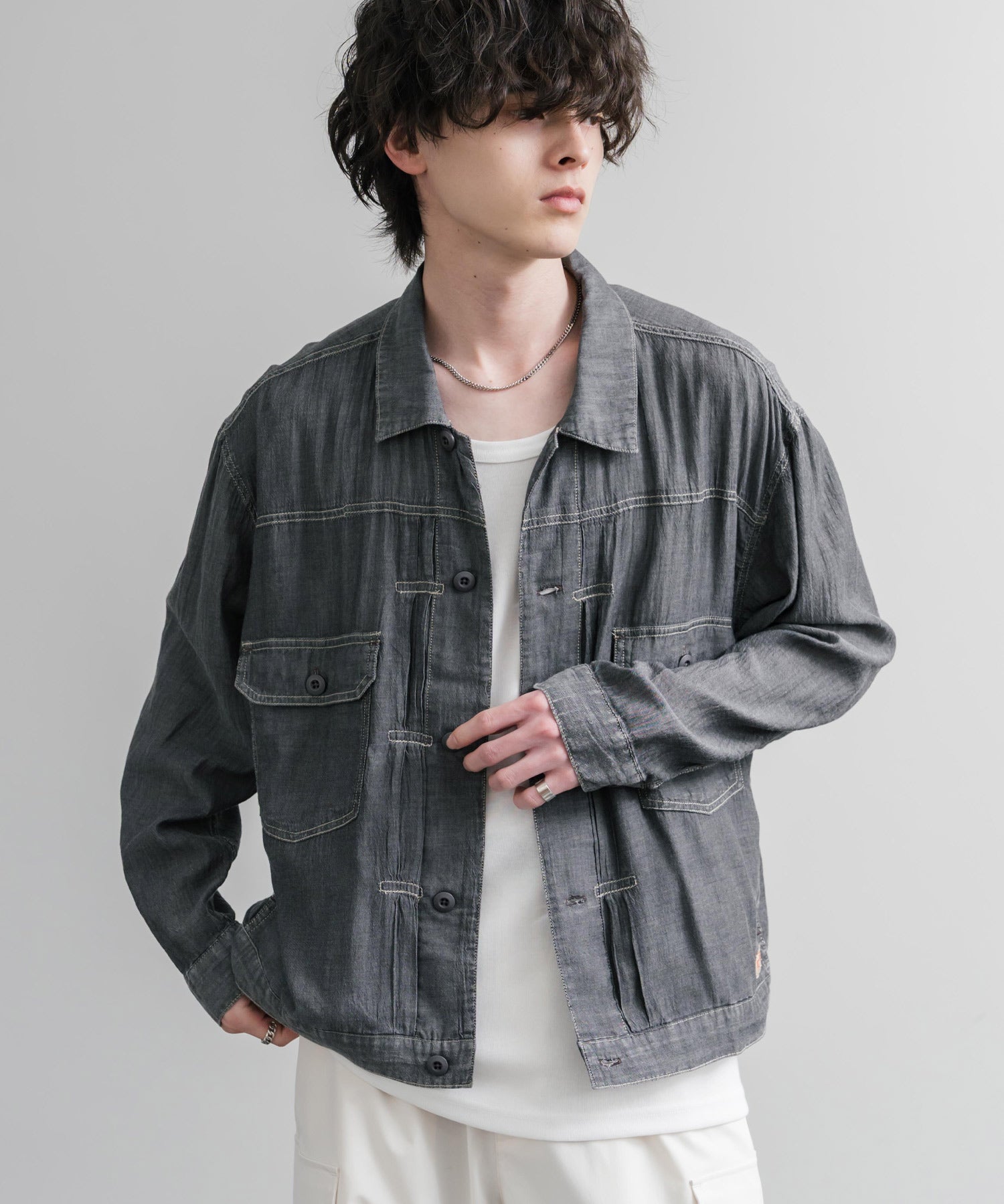 KRIFF MAYER オーバーサイズエアーライトデニムジャケット 2545101 15906