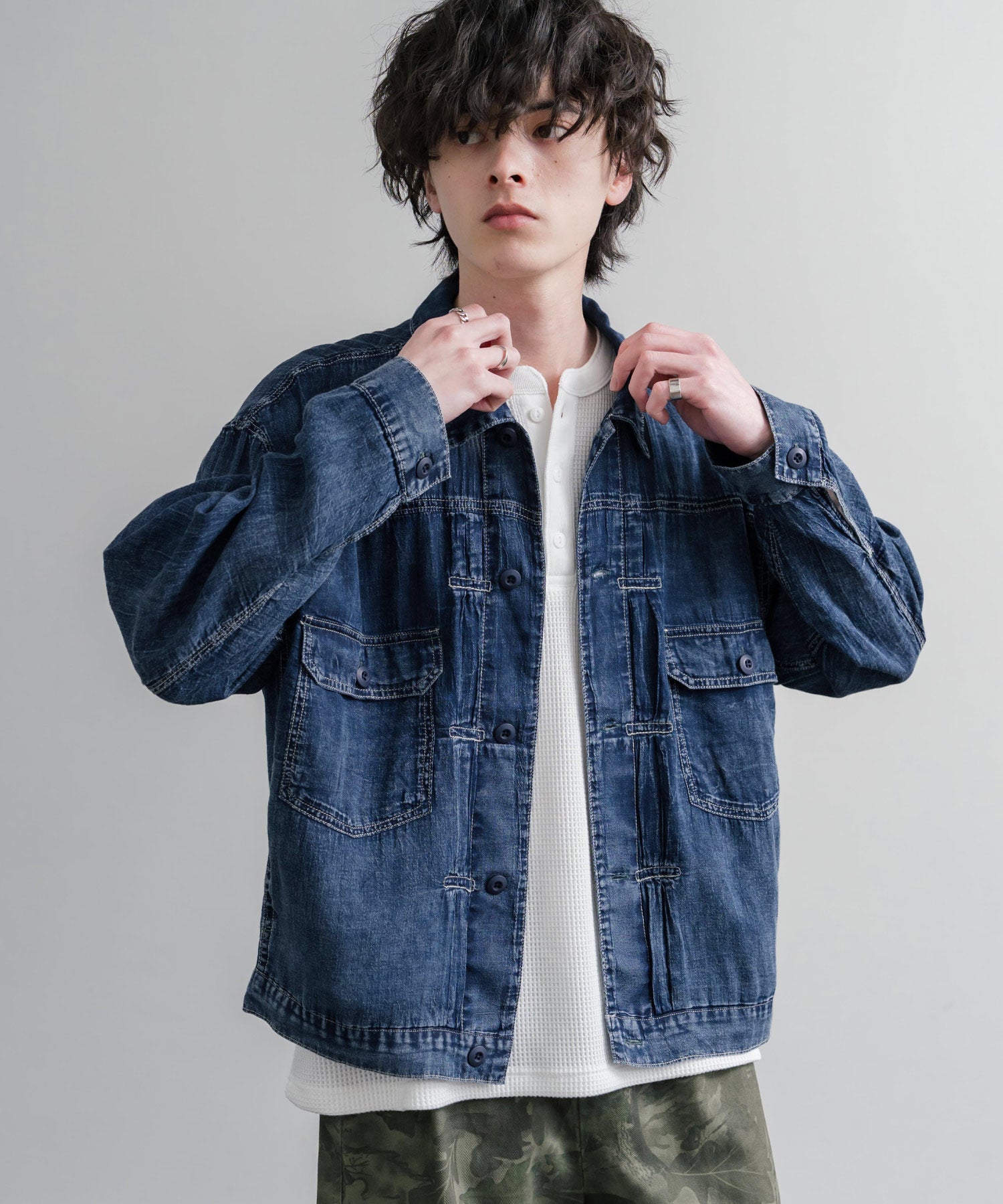 KRIFF MAYER オーバーサイズエアーライトデニムジャケット 2545101 15906