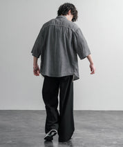 KRIFF MAYER オーバーサイズエアーライト5分袖デニムワークシャツ 2545103 15907
