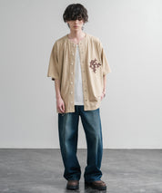 KRIFF MAYER クリフメイヤー ピグメント加工オーバーサイズベースボールシャツ 2547200 15908