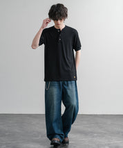 KRIFF MAYER クリフメイヤー ワンポイントロゴ針抜きヘンリーネックTシャツ 2545102 15909