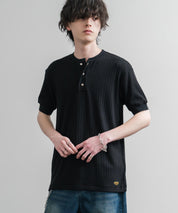 KRIFF MAYER クリフメイヤー ワンポイントロゴ針抜きヘンリーネックTシャツ 2545102 15909