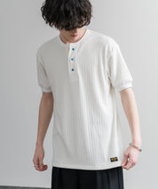 KRIFF MAYER クリフメイヤー ワンポイントロゴ針抜きヘンリーネックTシャツ 2545102 15909