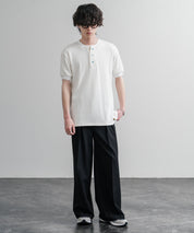 KRIFF MAYER クリフメイヤー ワンポイントロゴ針抜きヘンリーネックTシャツ 2545102 15909