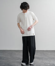 KRIFF MAYER クリフメイヤー ワンポイントロゴ針抜きヘンリーネックTシャツ 2545102 15909