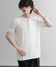 KRIFF MAYER クリフメイヤー ワンポイントロゴ針抜きヘンリーネックTシャツ 2545102 15909