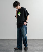 HUF ハフ オーバーサイズ ポケット プリント アソート半袖コットンTシャツ 15911